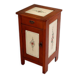 Vintage hand painted nightstand, 1950s