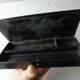 Old pen tray, Asian scene, in paper maché / boiled cardboard, Napoleon III