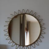 Miroir soleil laiton 1960