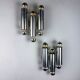 Pair of Gaetano Sciolari tubular chrome wall sconces, Italy 1970s