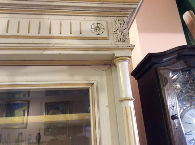 Beige cerused bookcase