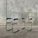 Pair of vintage chrome chairs from the 1970s