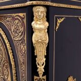 Commode boulle ancienne du milieu du 19ème siècle, France.