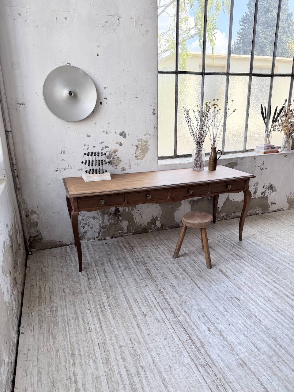 Console bureau en chêne 1960