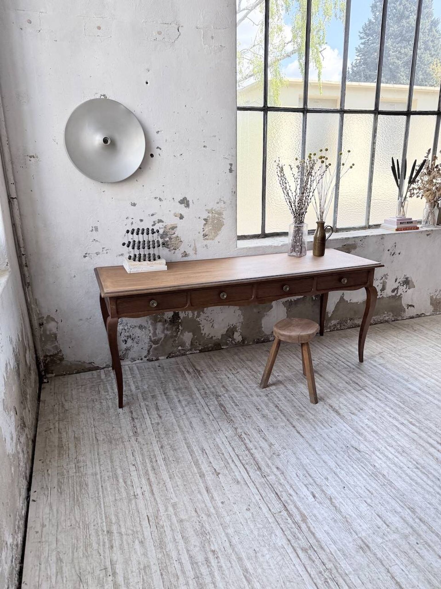Oak console table from the 1960s.