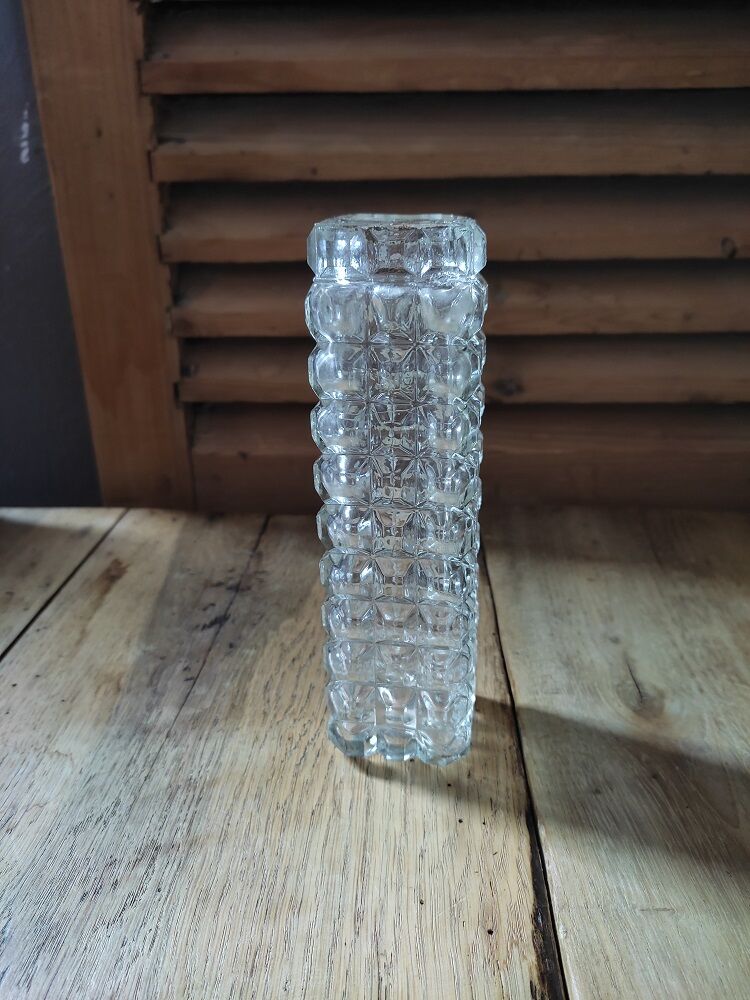 Vintage soliflore molded glass vase