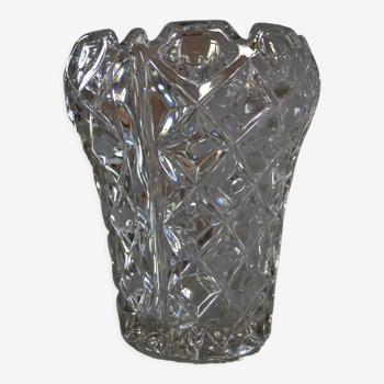 Vase vintage crystal mold czechoslovakia years 50