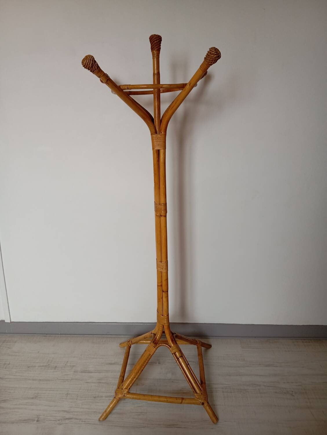 Bamboo coat rack