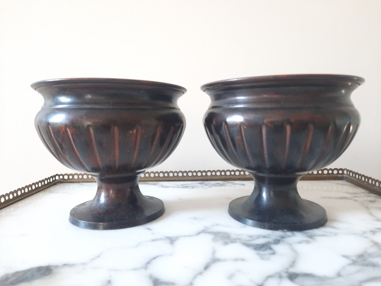 Metal vases