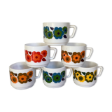 6 lotus mug cups