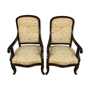 Paire de fauteuils époque