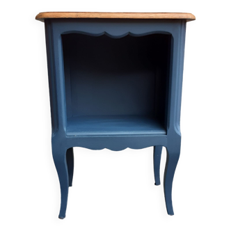 Old bedside table nineteenth patinated blue