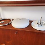 Vintage ceiling lamp in opaline design 70