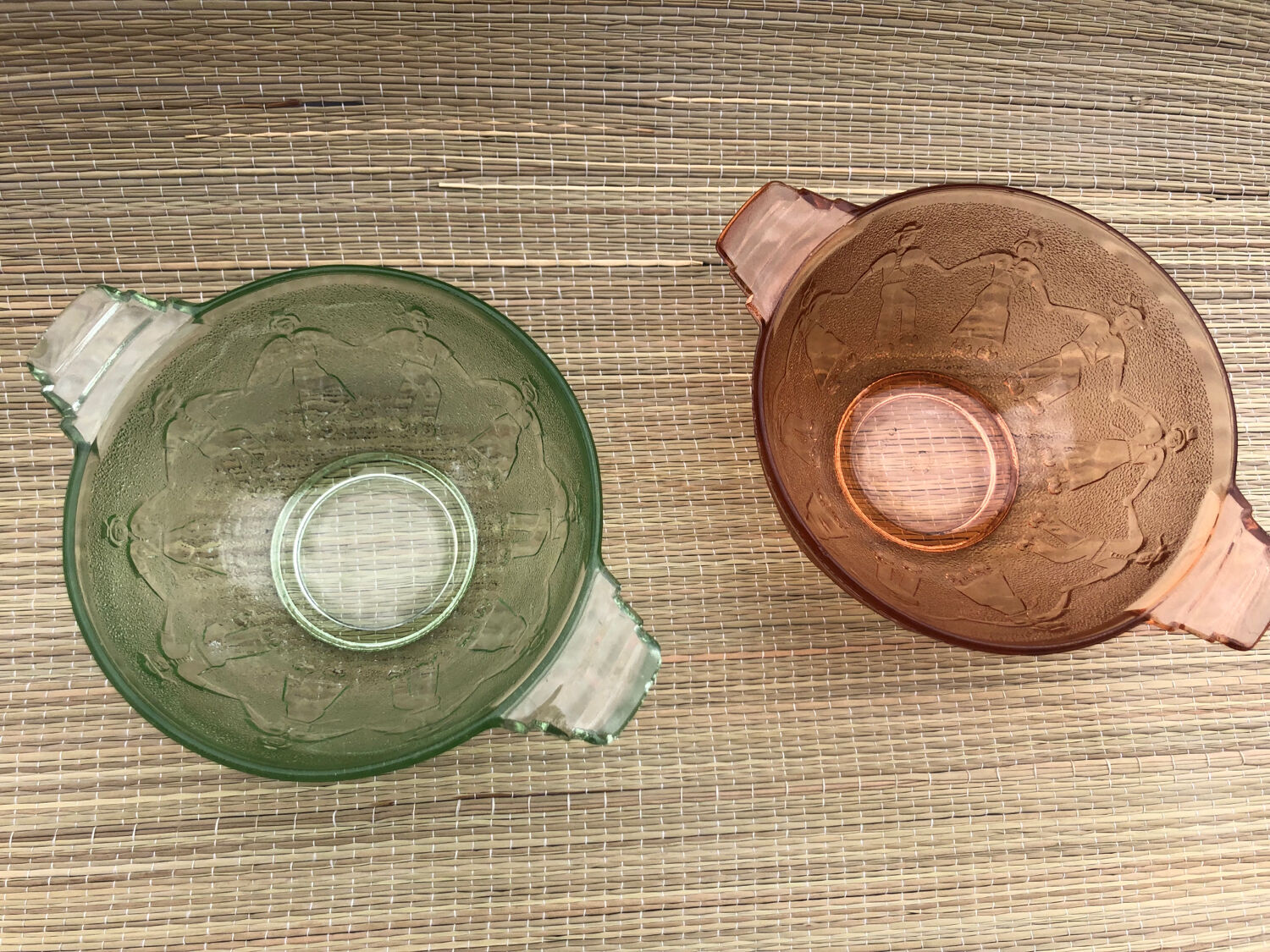 Green glass Breton bowl