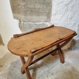 Small oak side table – French rustic style – 1920s