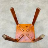 Scandinavian curved wood stool 50s