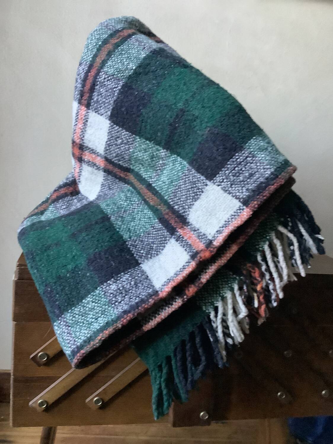Vintage tartan throw