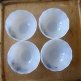 4 cups or ramekins Arcopal pear patterns grape 1970