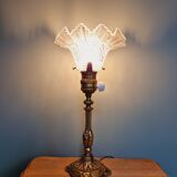 Table lamp in gilded bronze, late 19th / early 20th