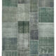 Hand-knotted oriental overdyed 171 cm x 243 cm grey patchwork carpet