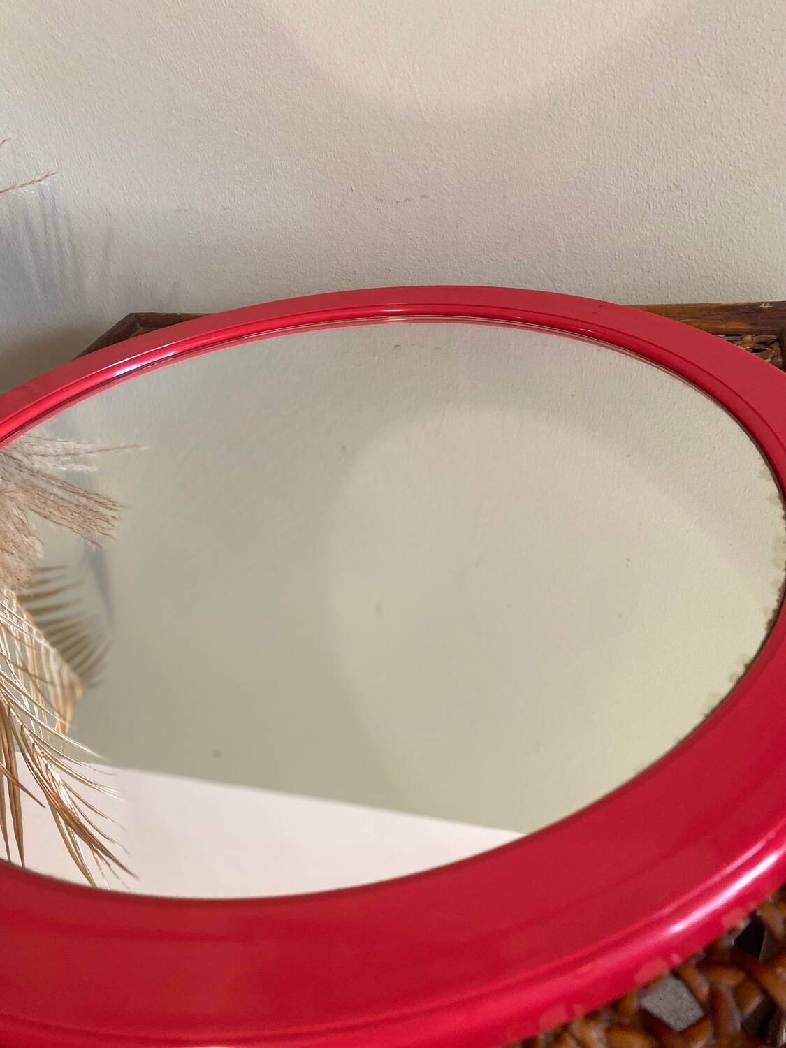 Vintage red mirror