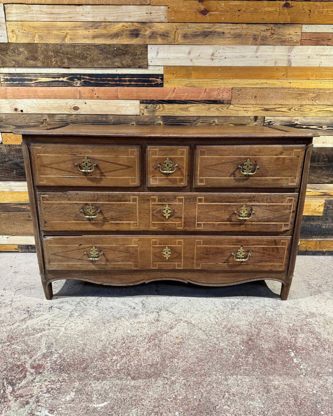 19th-century oak chest of drawers