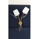Lot de 2 appliques laiton et verre ciselé