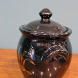 Vaso container, laccato black decorated in gold, France 1970s, in ottimo stato.