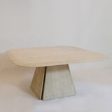 Coffee table in travertine Italian work of the 1970