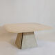 Coffee table in travertine Italian work of the 1970
