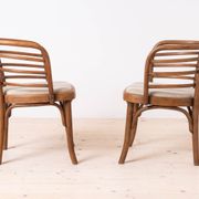 Lot de 2 fauteuils Thonet, modèle B246, années 1930, restaurés et retapissés