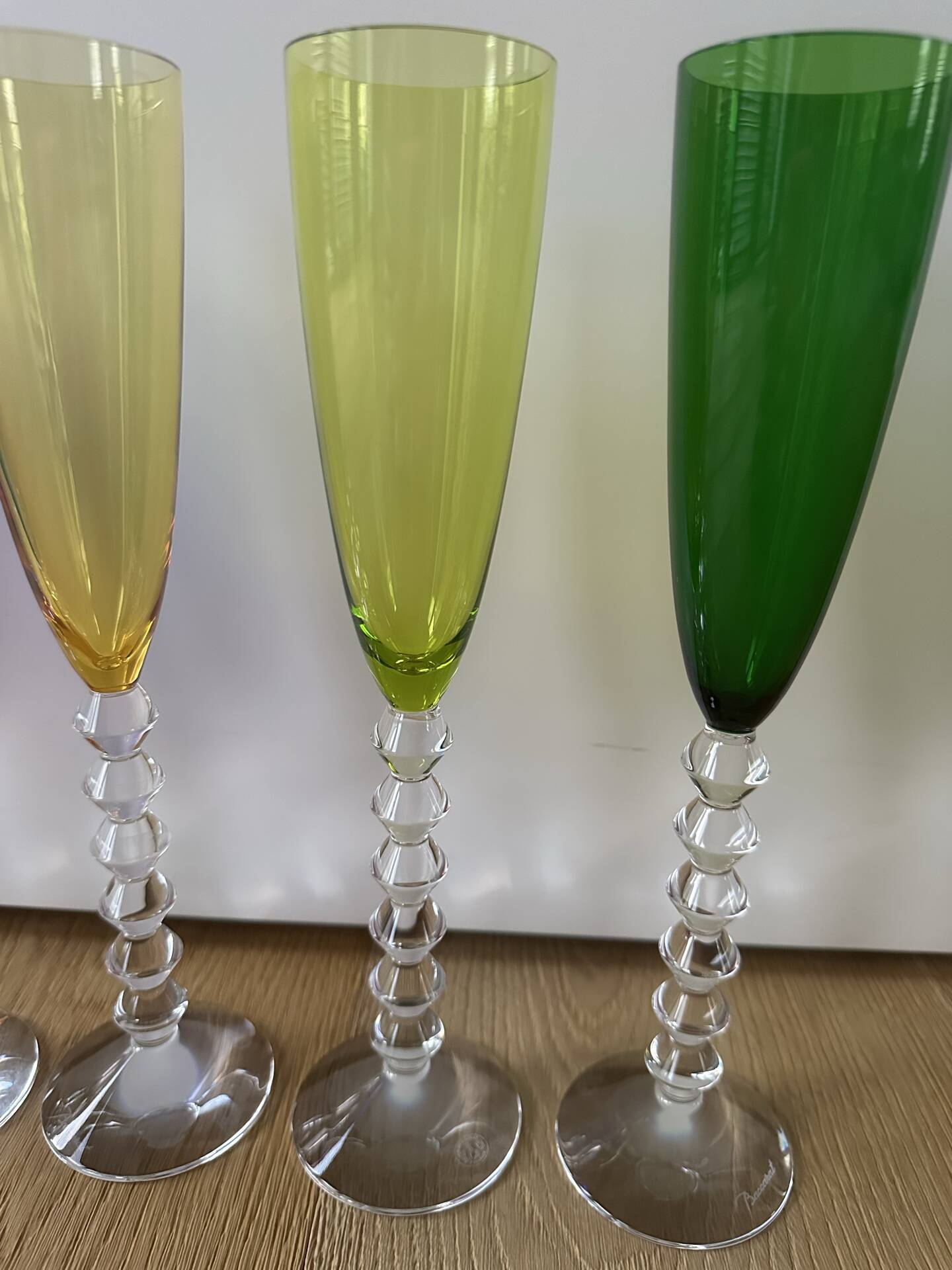 Set of 6 champagne flutes "Véga Flutissimo" in tinted crystal —
