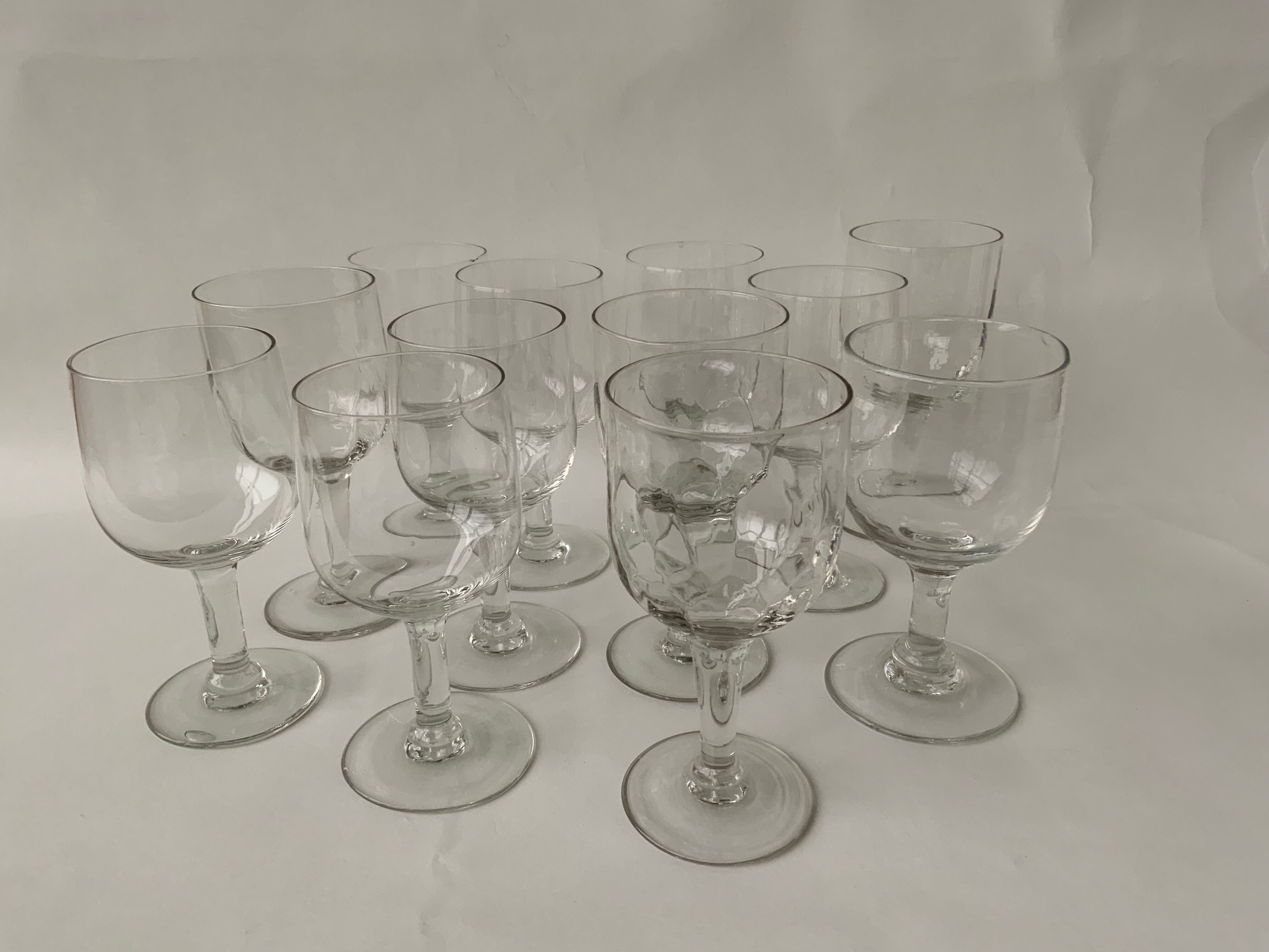 12 old glasses