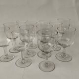12 old glasses
