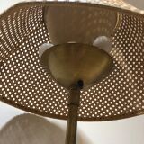 Brass floor lamp and cannage