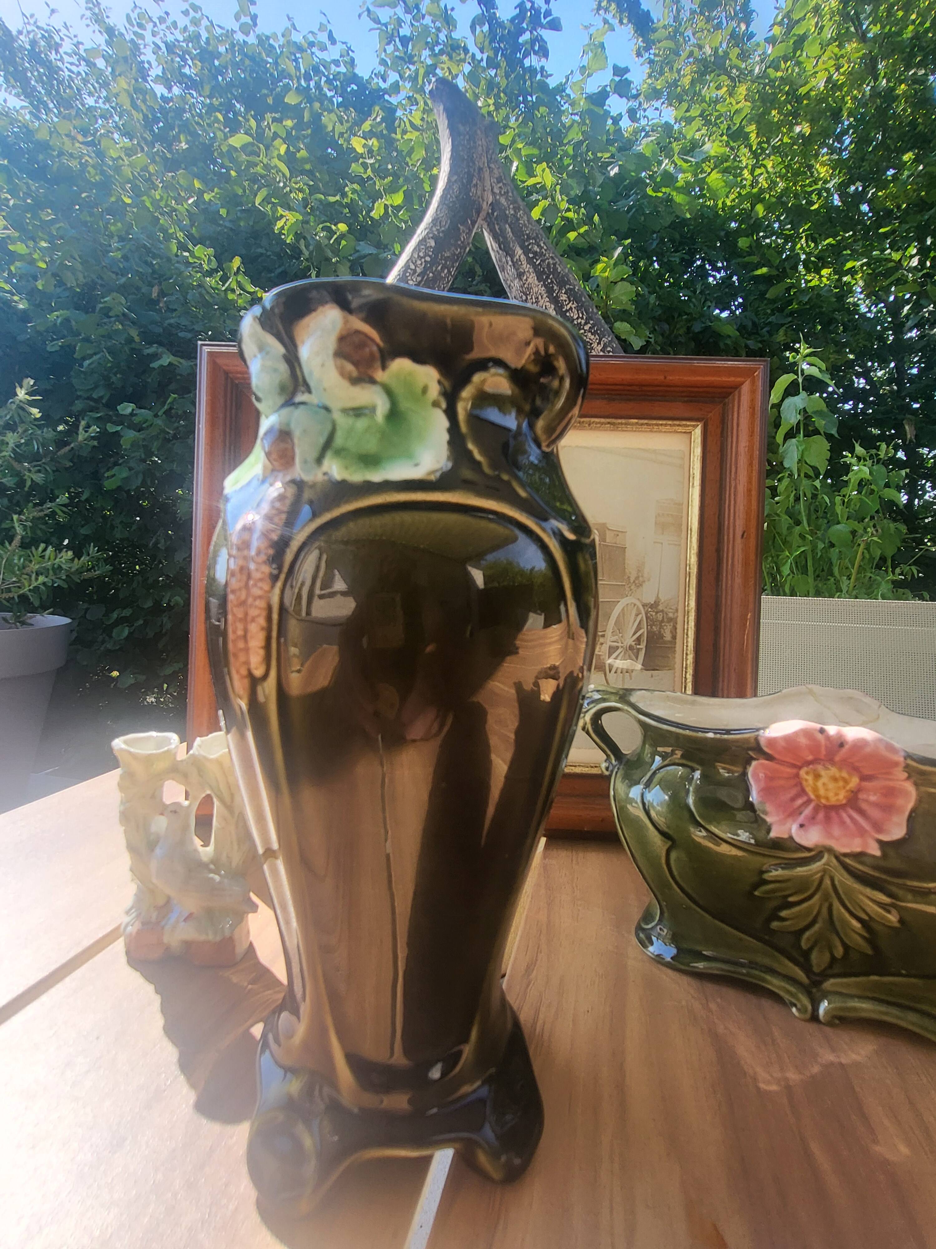 Art Nouveau vase in polychrome glazed ceramic signed De Bruyn – Fives-Li