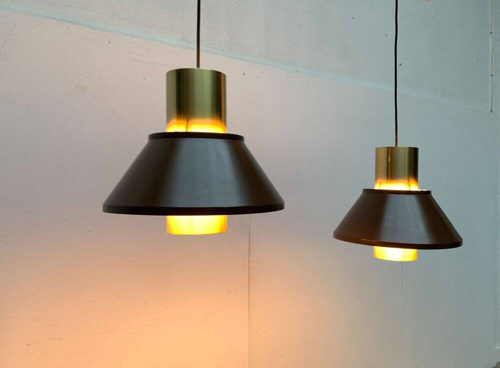 Mid-Century Danish Life pendant lamps by Jo Hammerborg for Fog & Mørup, 1960s, set of 2