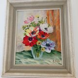 Peinture Bouquet de fleurs signée