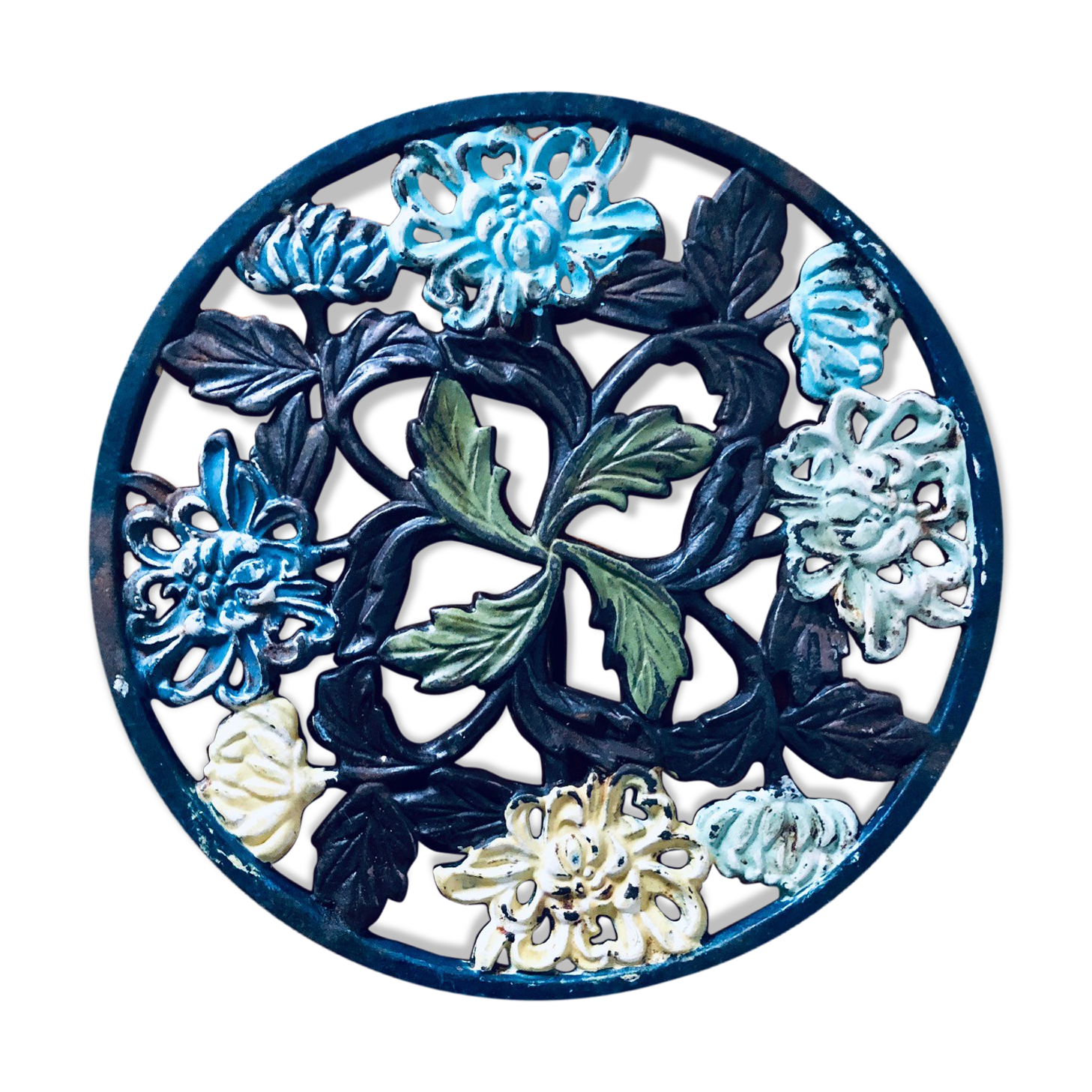 Colorful cast iron dish