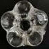 Art Nouveau hard foot cut in engraved crystal