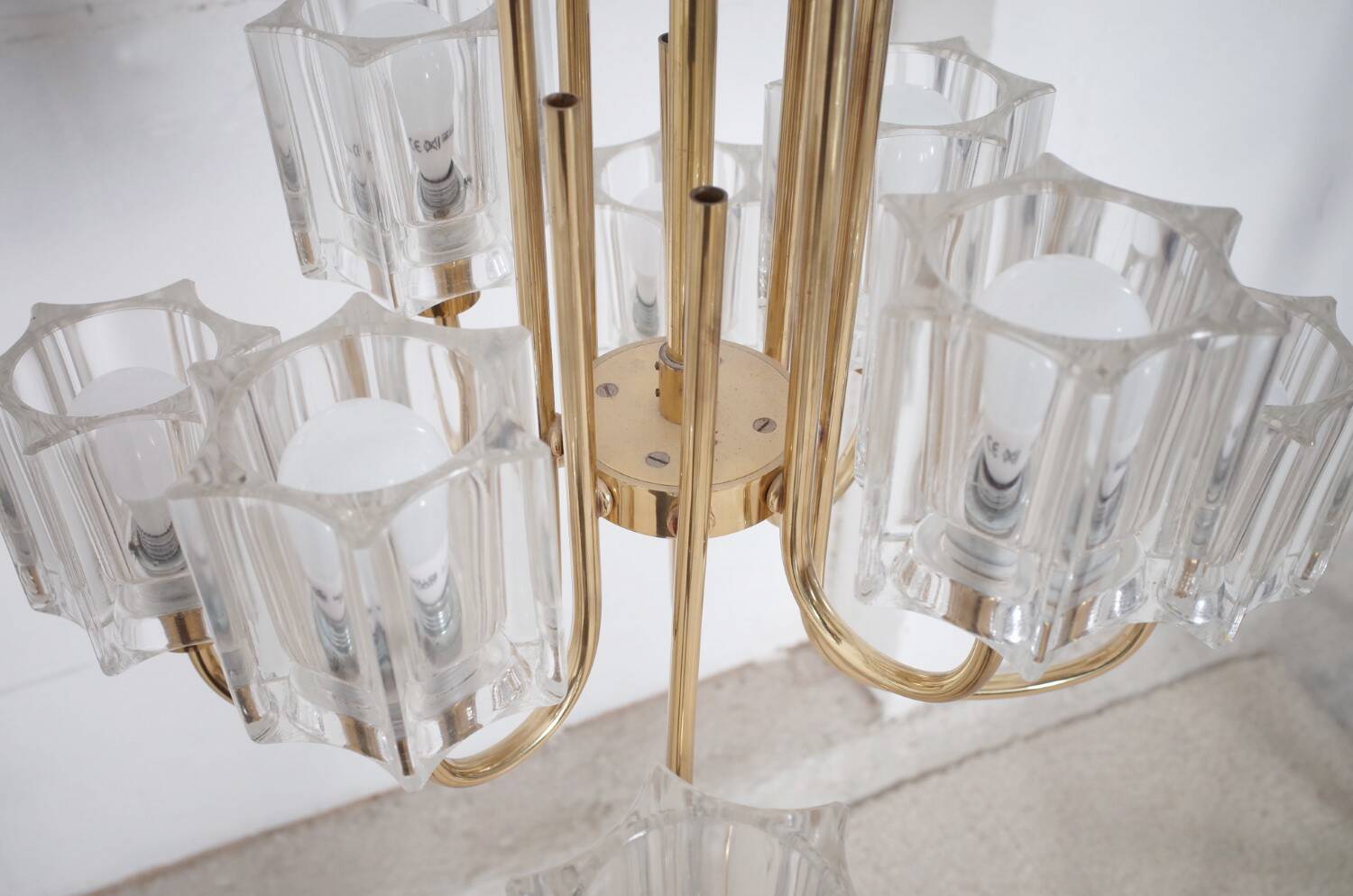 Lustre en Verre Cristal de Peill & Putzler, 1970s