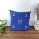 Coussin berbère bleu bohème Sabra