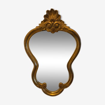 Golden wood mirror 58 x 37