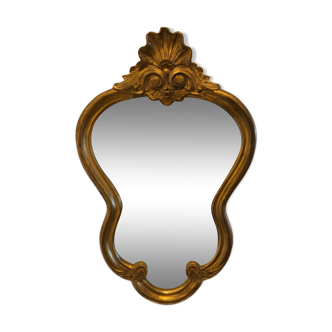Golden wood mirror 58 x 37