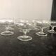 Set of 10 crystal champagne glasses
