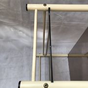 Beige metal console and smoked tempered glass Yves Boutboul