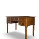 Italian pine wood centre writing desk from the 1960s, a reproduction o