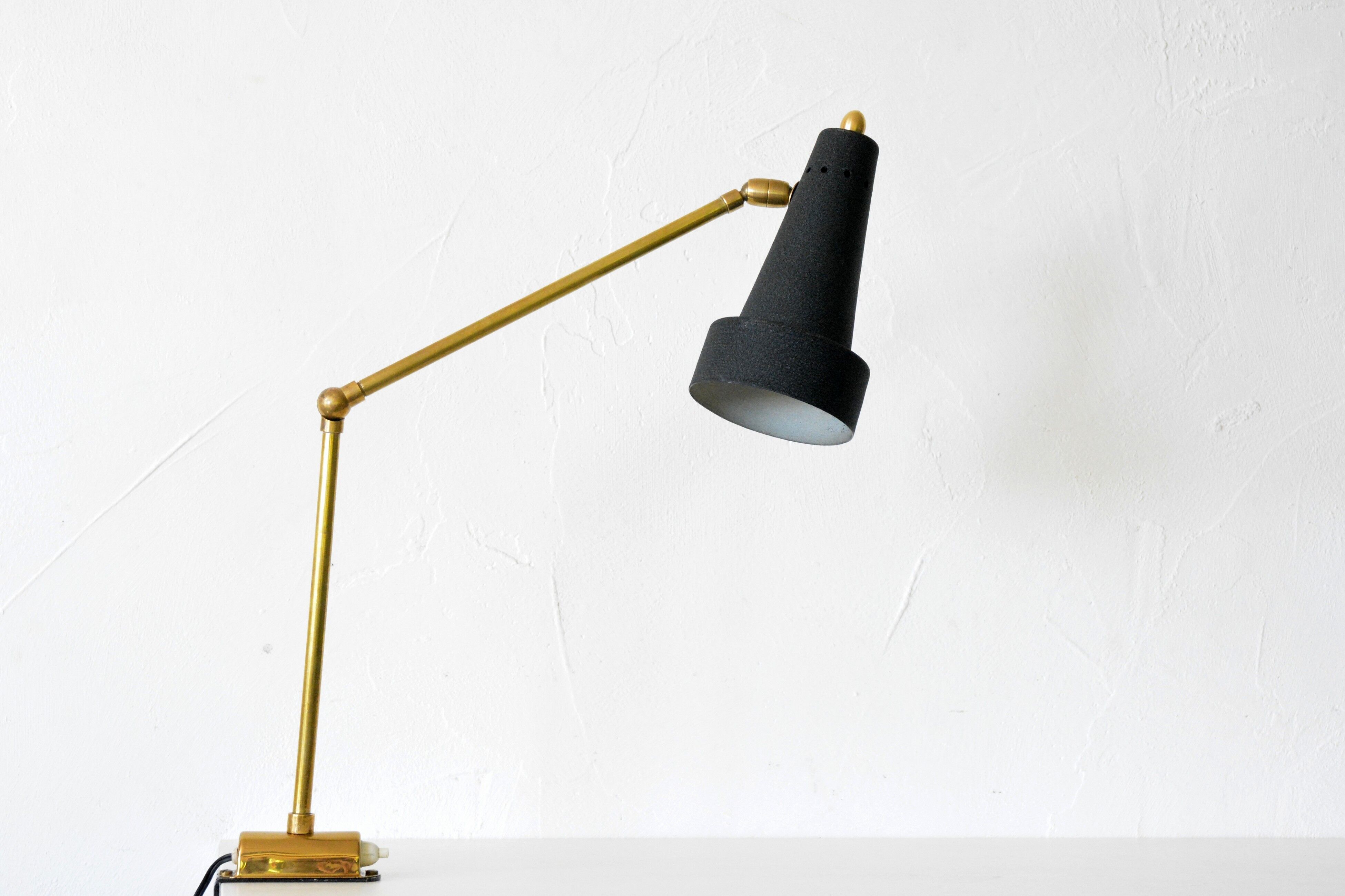 Italian desk clamp lamp 50s