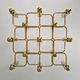 Geometric brass chandelier, design by Gaetano Sciolari, Boulanger, 1970.