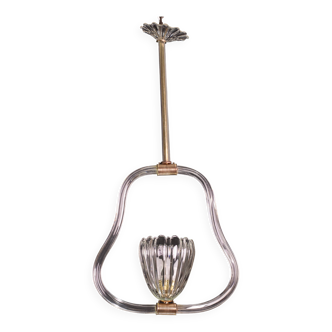 Charming Art Decò Barovier and Toso Chandelier, 1940s